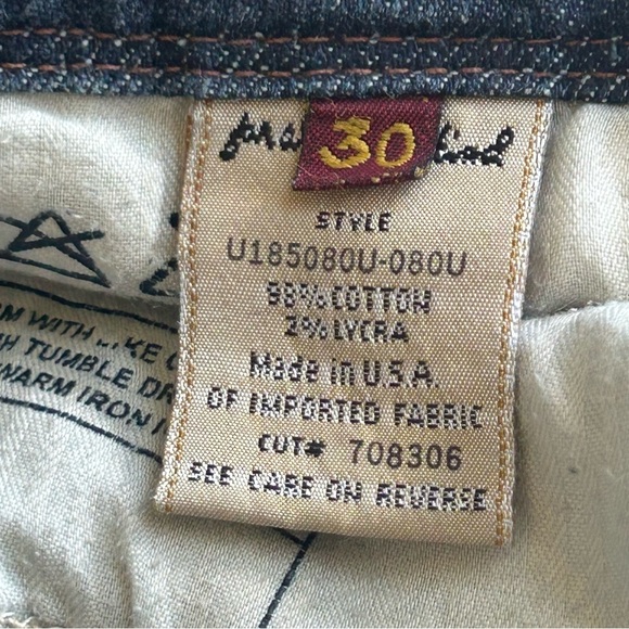 7 For All Mankind Crop Mia Jeans Women’s Size 30 Dark Wash Cuffed Denim USA - Picture 8 of 8